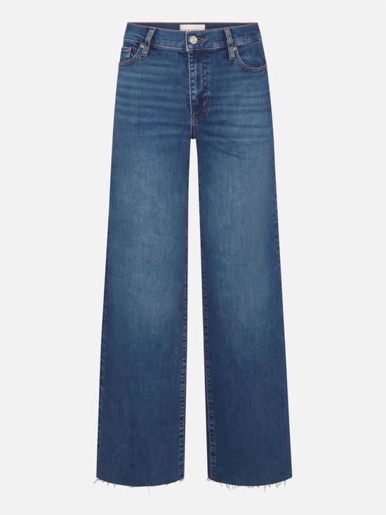 Frame Denim Denim - Frame Le Slim Palazzo Jeans Womens 30 Blue Denim Raw Hem - Canals Raw After